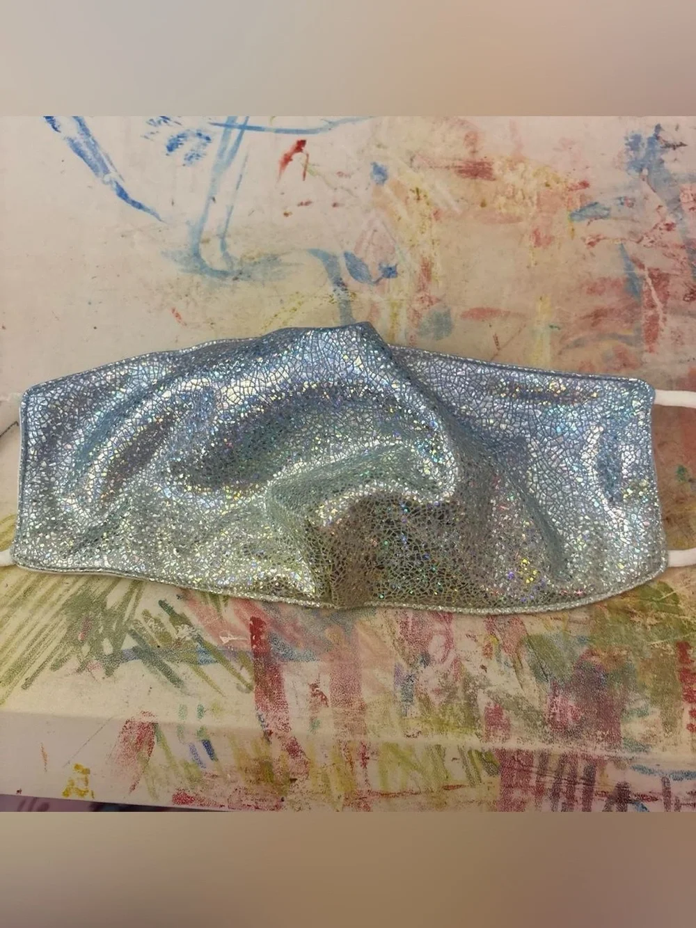 Glitter & Rainbow Tie-Dye Face Mask Set with Adjustable Ear Loops